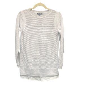 HILARY RADLEY GRAY LAYERED SWEATER